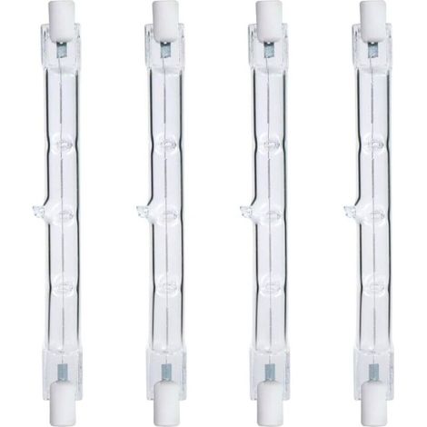 300W Equivalent Ampoules halogènes R7s Projecteur Halogène Linéaire 2700K Ampoule de Sécurité 118mm Longueur, Dimmable - 4Pack (1/5)