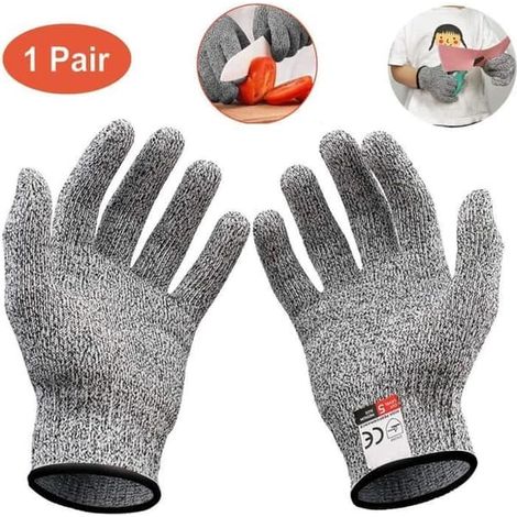 Gants de protection contre les coupures - 113543 - Niveau de protection 5 - Polyéthylène et acier inoxydable - Lavables (1/4)