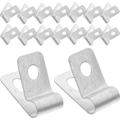 100 Stück Zaunclips aus Edelstahl mit Schrauben Drahtklemmen