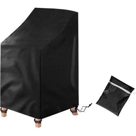 Gartenstuhl-Überzug – 72 x 92 x 120 cm – Wasserdicht – Schutz für Gartenstühle – Geeignet für stapelbare Stühle – 210D Oxford-Gewebe – Wasserdicht – Ideal für den Außenbereich (1/5)