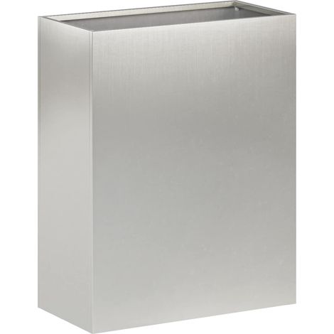 Garten-Pflanzgefäß Silber 40 x 20 x 50 cm Edelstahl vidaXL