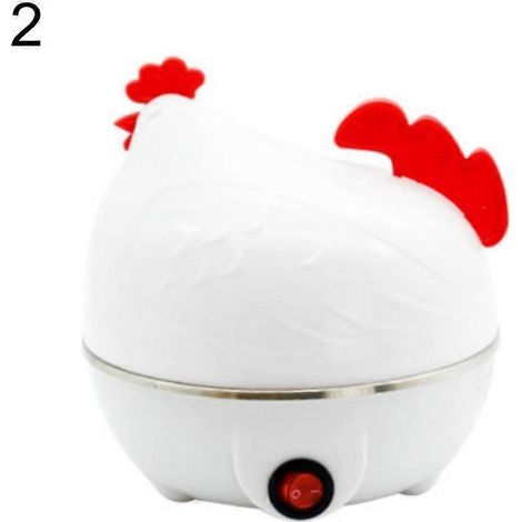 Cuiseur à œufs électrique en forme de poulet à 7 trous, cuiseur vapeur, outil de cuisine (1/4)