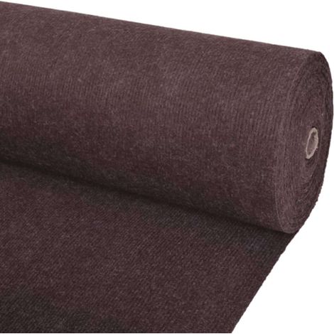 vidaXL Tappeto Marrone 1,2 x 15 m Poliestere