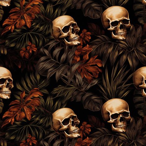Tela decorativa para exteriores Oxford - Motivo de calavera I DX4862 (1/5)