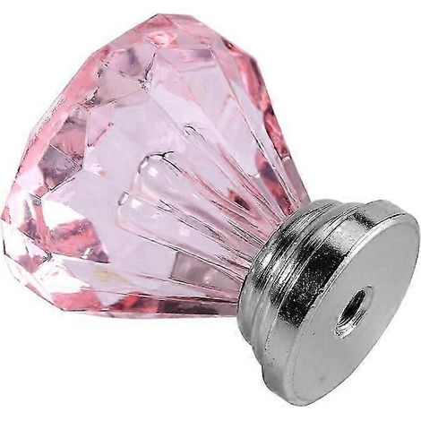 Les boutons de meubles en acrylique rose en forme de losange sont compatibles avec les poignées de tiroirs ou de portes d'armoires de 25 mm dans les cuisines ou les chambres. (1/5)