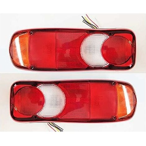 2 feux arrières lampe pour camion, benne basculante, tracteur, remorque, châssis - ampoules universelles fonctionnant en 12 V et 24 V (1/5)