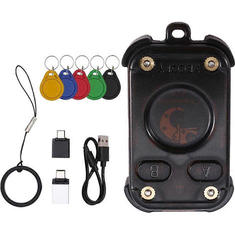 Chameleon V2.0 Lecteur de puces RFID, émulateur de cartes à puce, duplicateur NFC + porte-clés 5xUID, décodage de cartes 125K/13,56M (1/5)