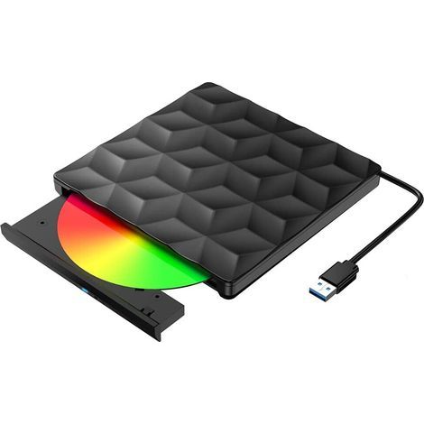 Adapté aux lecteurs optiques portables, lecteur CD/DVD externe Type-C plug-and-play, compatible avec les ordinateurs portables et de bureau, fabriqué avec des matières premières de haute qualité et à (1/2)