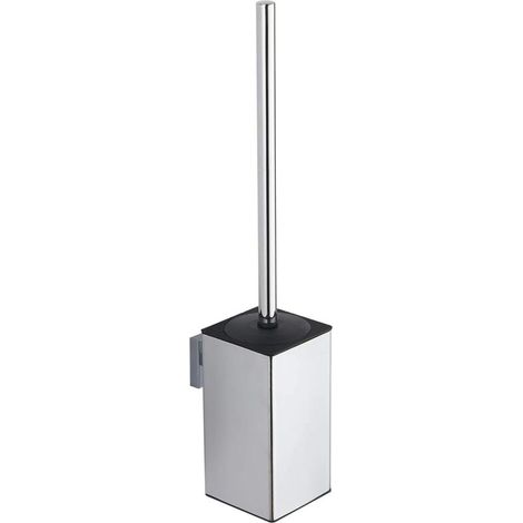 Porte-brosse WC carré en acier inoxydable 304 (chromé) (1/5)