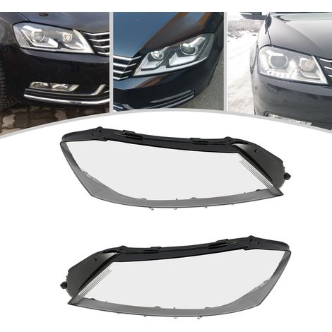 2x Scheinwerferglas-Abdeckung für VW Passat B7 2010-2014, PC-Material, Klar, Direkter Austausch (1/5)