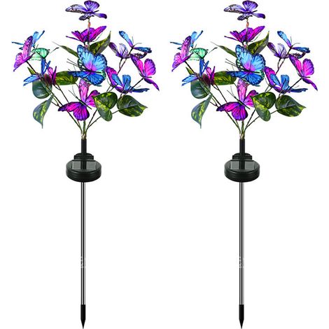 Lampe de pelouse solaire décorative papillon jardin lumières extérieur paysage voie lumière IP65 étanche à énergie solaire pour cour Patio (1/5)