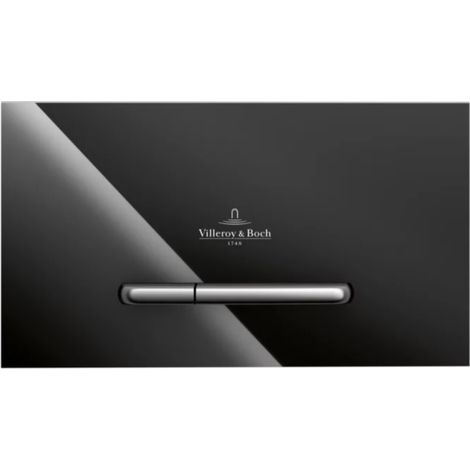 Placa de accionamiento para inodoro VILLEROY ET BOCH ViConnect 300G en cristal Negro Brillo (1/4)