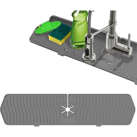 Protection Anti-éclaboussures pour évier de Cuisine, Protection Anti-éclaboussures en Silicone, Protection Anti-Goutte, pour Cuisine, Salle de Bain, Ferme, Bar, 61 14 cm (1/5)
