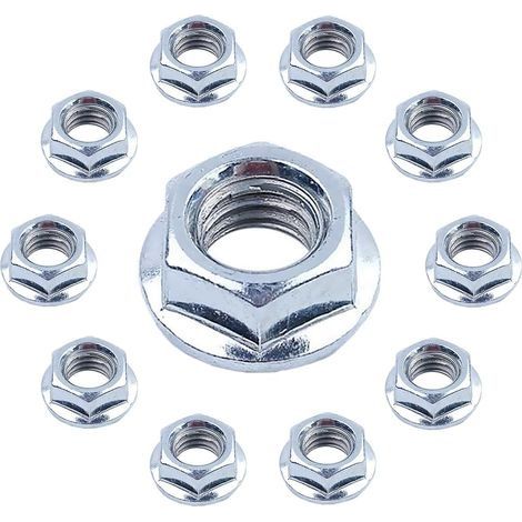 10 Pièces Écrou de Tronçonneuse pour 346XP, 445, 450, 455, K1250, K1260, 51, 61, 154 et plus de Modèles, Écrou Hexagonal Universel en Acier Inoxydable Pièces de Rechange (1/5)