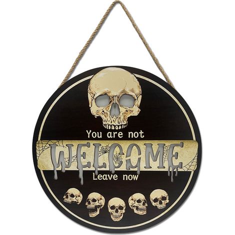 Décoration d'Halloween - Panneau lumineux en bois - Décoration murale - Pendentif (1/2)