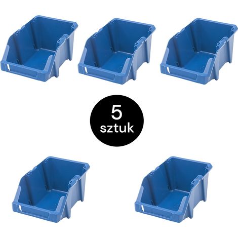 Mega-M Aufbewahrungsbehälter, Werkstattwanne, M, Kunststoff, 200 x 300 x 130 mm, blau (5er-Pack) N