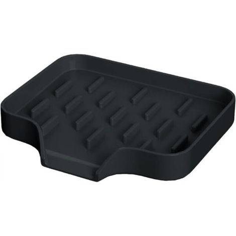 Rutschfeste Silikon-Seifenschale für Seife und Schwamm, schnelltrocknender Küchenspülen-Organizer für Dusche, Badewanne, Geschirrspüler, Badezimmer, Badezimmerablage, 12 x 10,5