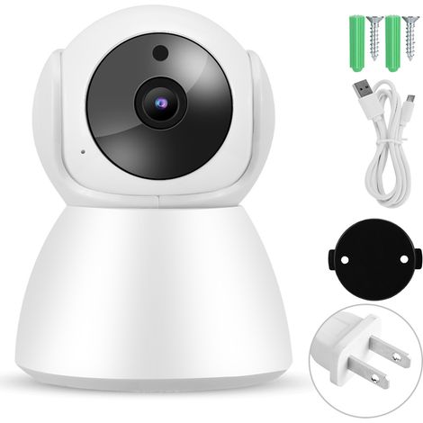 Caméra IP WiFi 720P, Babyphone avec Intercom Bidirectionnel, Surveillance Bébé, Caméra PTZ Domicile, 110-240V (Prise US) (1/5)