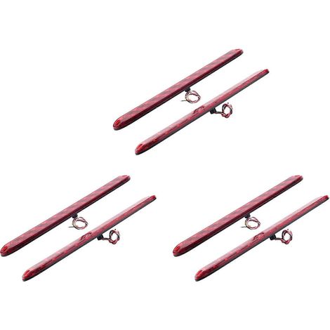 Barre lumineuse de remorque rouge 6 pièces 15 pouces 11 LED scellée, feu stop, clignotant, feu arrière, feu de position, troisième feu de freinage, barre d'identification pour camion et remorque (1/5)