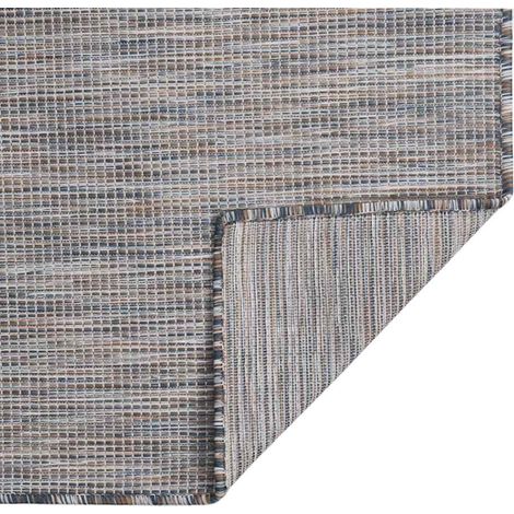 Maison Exclusive - Outdoor-Teppich Flachgewebe 100x200 cm Braun u (1/5)