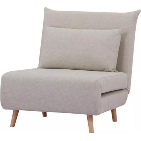 poltrona letto "dream" tessuto beige, 82x90x84 cm