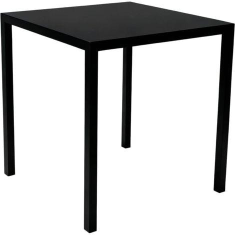 Tavolo Autolivellante in Metallo per Esterni – 80x80 Nero