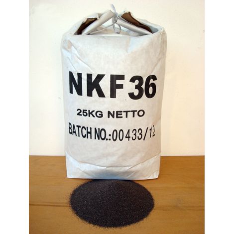 Corindone 25 Kg grana 36 ossido alluminio sabbiatrice sabbia graniglia abrasivo sabbiatura (1/2)