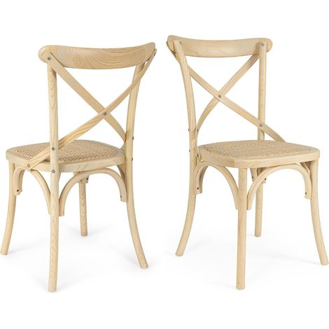 Chaises bistrot en rotin (lot de 2) - ESTAMINET (1/5)