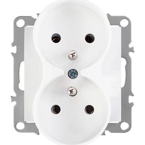 Toolight Double Grounded Socket Oste Jnh002-g White (1/5)