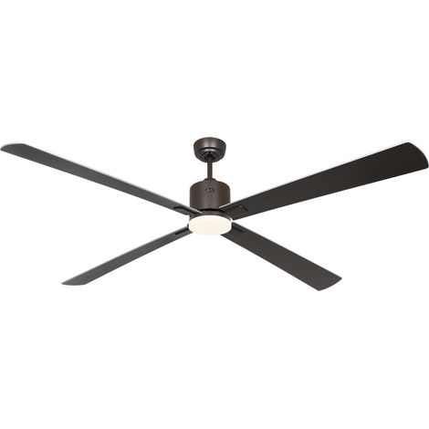 Ventilateur de plafond ECO NEO III 180 WiFi avec éclairage, finition laiton antique - érable/hêtre (1/2)