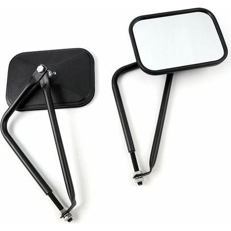 Rétroviseurs latéraux rétroviseur portes carrées 4x4 rétroviseurs latéraux rétroviseurs à dégagement rapide adaptés pour Jeep Wrangler CJ YJ TJ JK JL une paire (1/5)