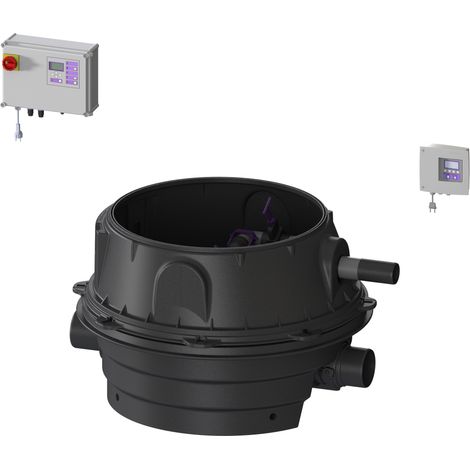 -Rückstauhebeanlage Ecolift XL Mono, 2 mot. Klappen, SPF 1400-S3, Konus