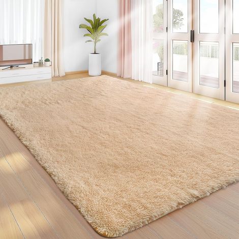 1 Tapis De Salon, Antidérapant, Moelleux, Gris, 200x300 Cm, Pour Chambre