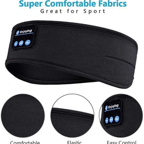 Bandeau Sport Bluetooth Ultra-Fin avec Casque Audio HD pour Running, Yoga, Fitness, Rouge (1/5)
