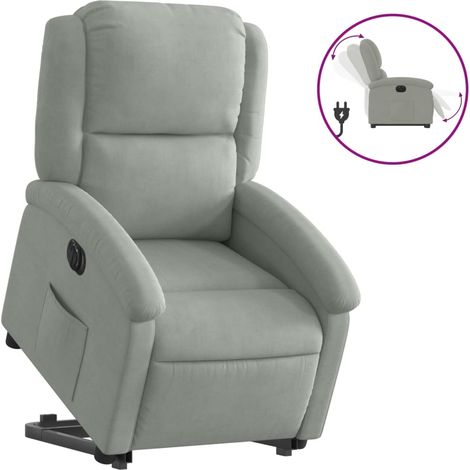 Maison Exclusive - Relaxsessel mit Aufstehhilfe Elektrisch Hellgr