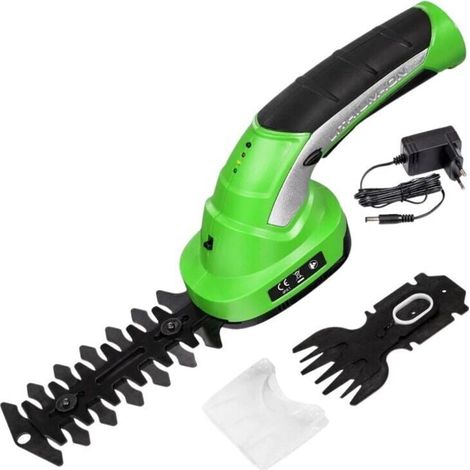 Taille-haie sans fil 2-EN-1 HEDGER Taille bordure et gazon Batterie rechargeable Lames interchangeables Poignée ergonomique Lame d'élagage et de tonte Kit d'entretien du jardin (1/4)