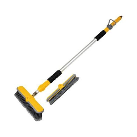 Juego de 2 cepillos con mango de flujo, Greenmill, 2 piezas, limpieza eficaz, alta calidad, ideal para jardinería y mantenimiento