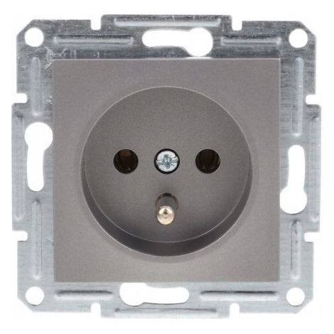 2P+PE-Steckdose ohne Rahmen, Stahl EPH2800162
