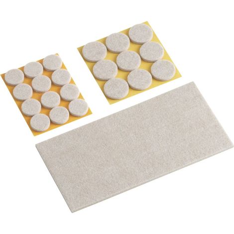 Metafranc WU0644896 Feltro autoadesivo, rotondo, quadrato Beige 1 KIT