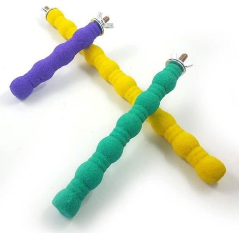 Perchoir Oiseau - Perchoir Ciment pour Perroquet - Pour Cage ou Table - 10 cm 16 cm 26 cm - Lot de 3 (1/4)