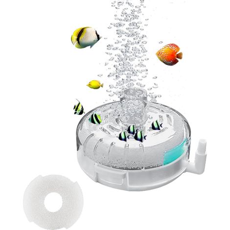 Mini Filtre D'aquarium Silencieux Betta Fry Crevettes et Petits Poissons Filtre Pour Petit Aquarium de 55 X 80 Mm Avec Mousse Filtrante et Pierres de Filtration, Idéal Pour Les Aquariums Domestiques (1/5)