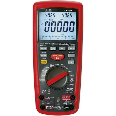 Sealey Digital Automotive Multimeter/Insulation Tester for Hybrid/Electric Vehicles TA320 (1/2)