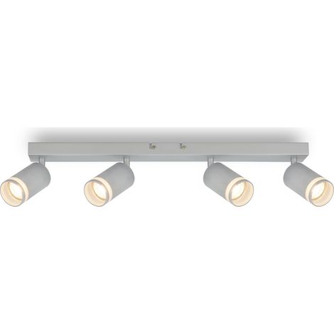 Plafonnier avec sortie de lumière latérale, orientable, GU10, lampe, lampe de salon, lampe de chambre, lampe de cuisine, spot de plafond, éclairage de plafond, 56 cm, chrome mat (1/5)