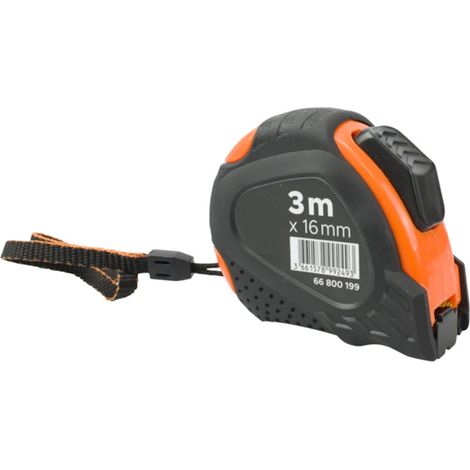 Mesure courte autobloquante orange - Longueur : 3 m - Largeur : 16 mm - FIRST
