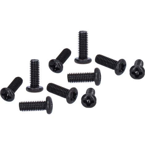 M3x8 DIN7985 Stahlschrauben mit Linsenkopf, Vollgewinde, 50 Stück, schwarz verzinkt, Befestigungsschrauben (1/5)