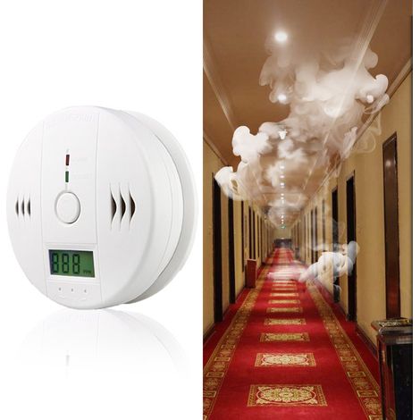 Jopassy Feuermelder bianco CO rivelatori rinforzati sicurezza allarme casa 85 dB con segnale lampeggiante 1pcs (1/5)