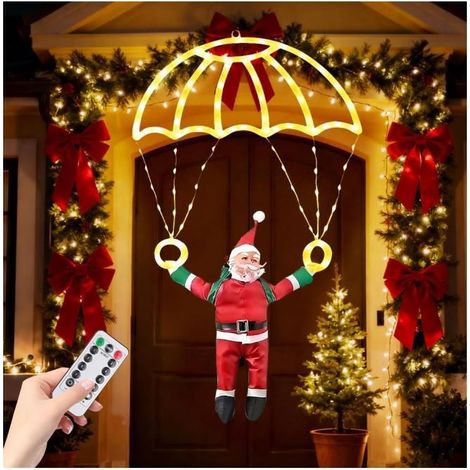90cm LED Christmas lights, Santa parachute, USB, Christmas decoration (1/5)