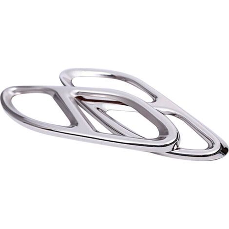 Cache-tuyaux d'échappement argentés pour les modèles coupés W213 et W205, et W246 et W216 GLC, GLE, GLS et CLA (15-19). (1/3)