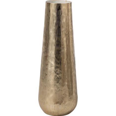 Vase ligné doré en métal - doré et blanc (1/3)