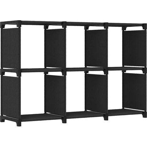 vidaXL Étagère d'affichage 6 cubes Noir 103x30x72,5 cm Tissu (1/5)